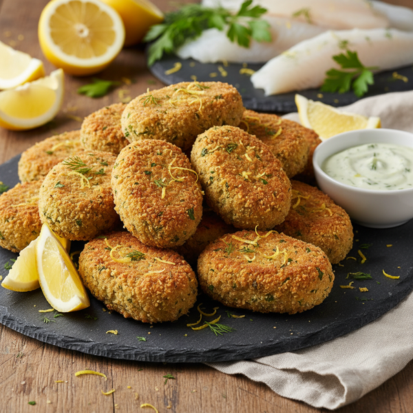 Lemon Herb Cod Croquettes recipe