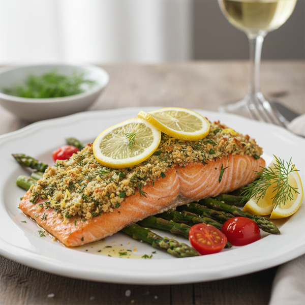 Lemon Herb Crusted Salmon recipe