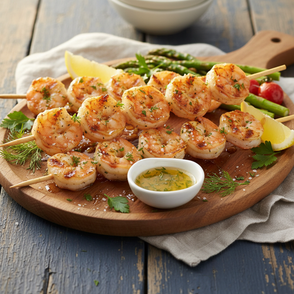 Lemon Herb Grilled Shrimp Skewers recipe