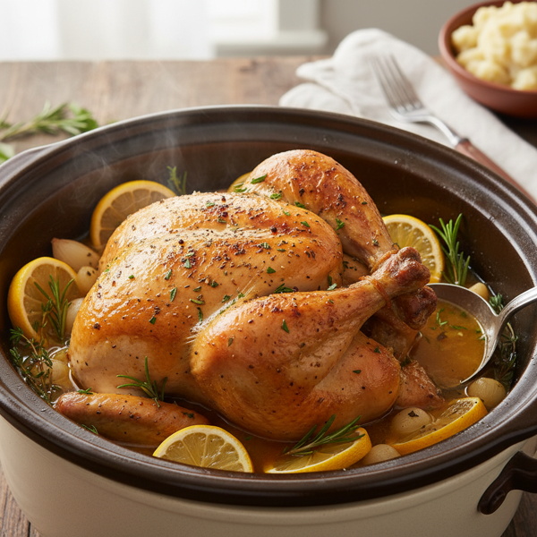 Lemon Herb Infused Crock Pot Chicken recipe