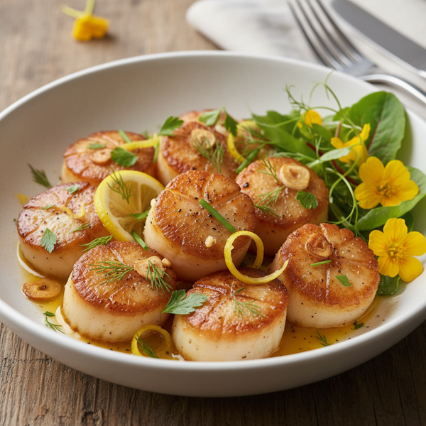 Lemon Herb Pan-Seared Scallops recipe
