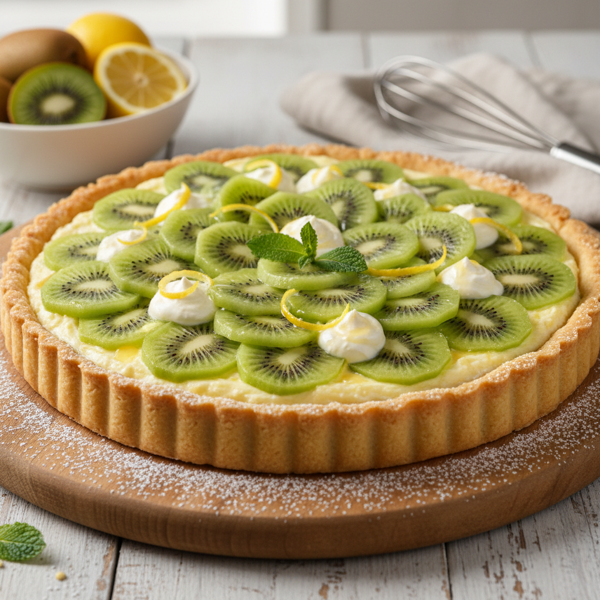 Lemon Kiwi Ricotta Dream Tart recipe