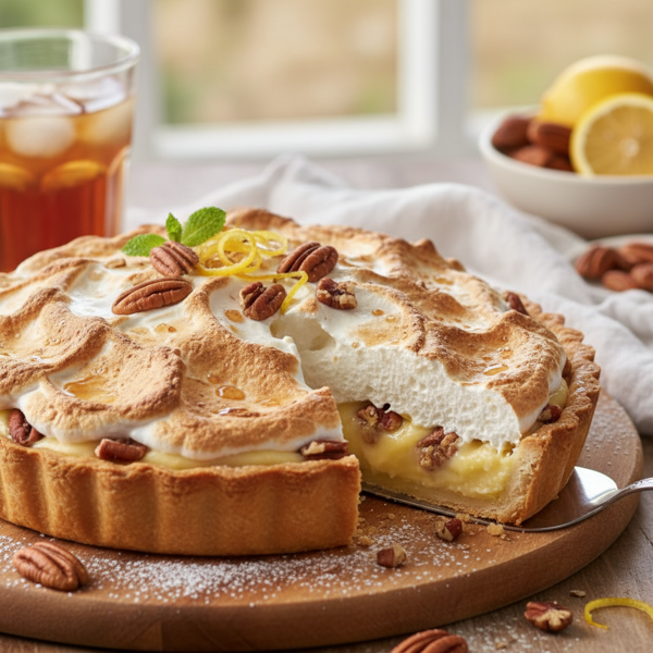 Lemon Pecan Meringue Pie Delight recipe