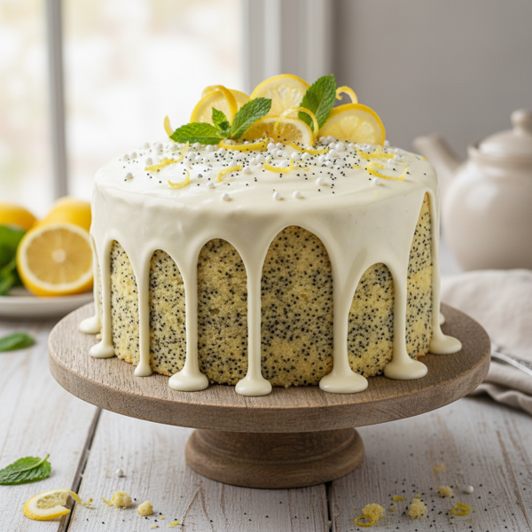 Lemon Poppy Seed Bliss Cake recipe