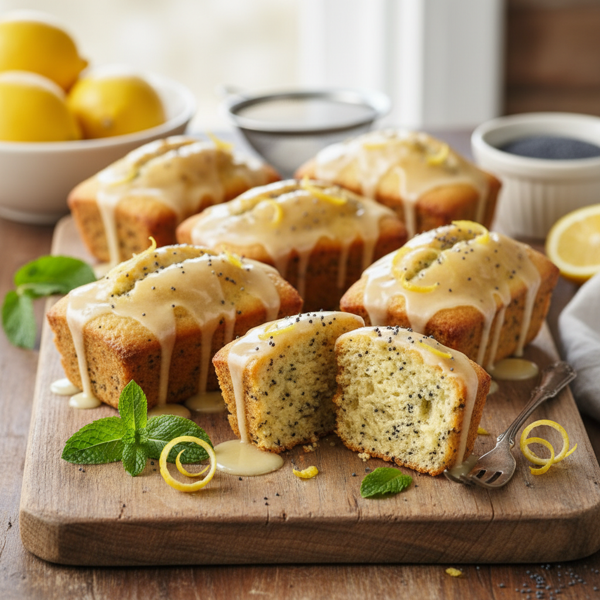 Lemon Poppy Seed Delight Mini Loaves recipe