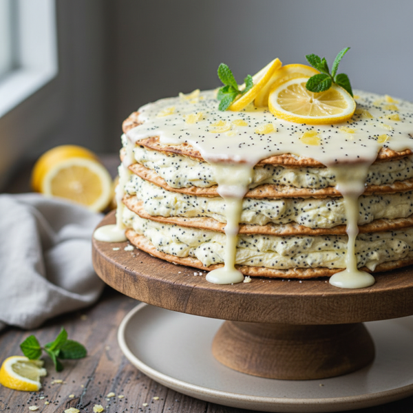 Lemon Poppy Seed Matzah Cake recipe