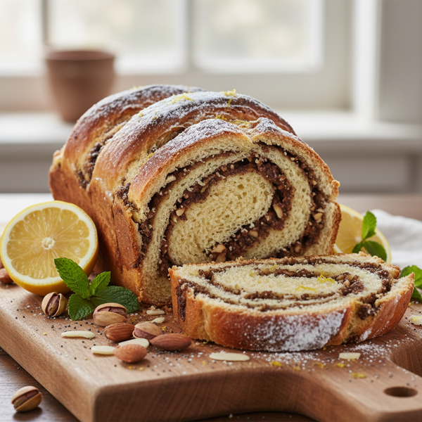 Lemon Poppy Seed & Nut Swirl Bread recipe