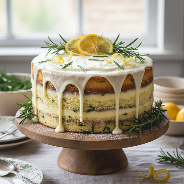 Lemon Rosemary Delight Cake recipe