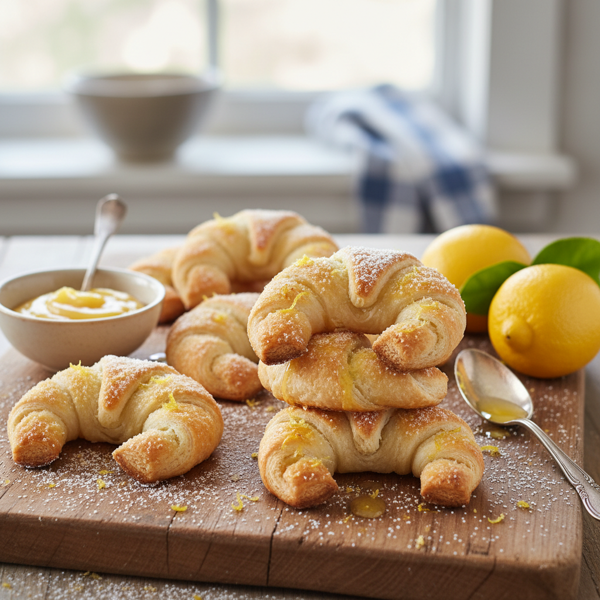 Lemon Sugar Crescent Palmiers recipe