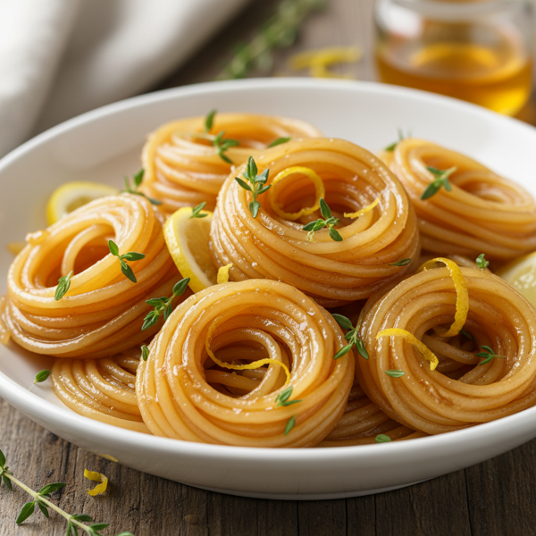 Lemon Thyme Honey-Glazed Noodles recipe