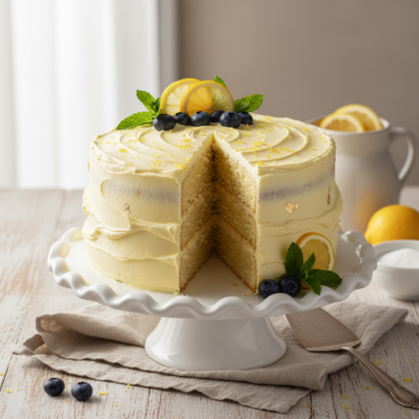 Lemon Velvet Bliss Cake recipe