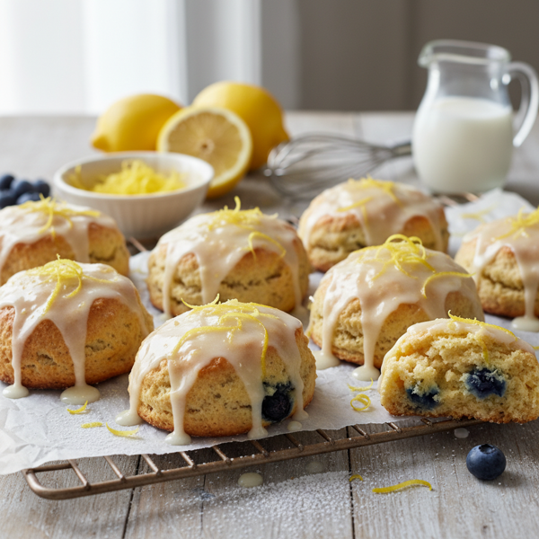 Lemon Zest Glazed Scones recipe