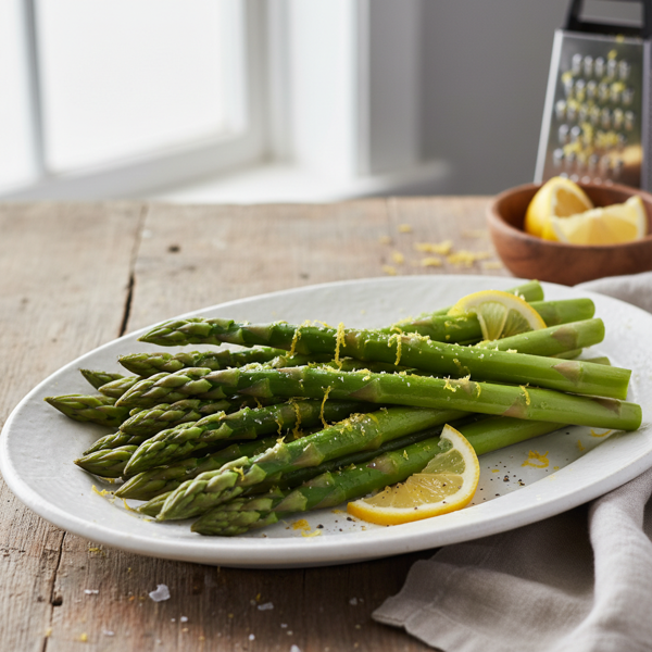 Lemon Zest Steamed Asparagus recipe