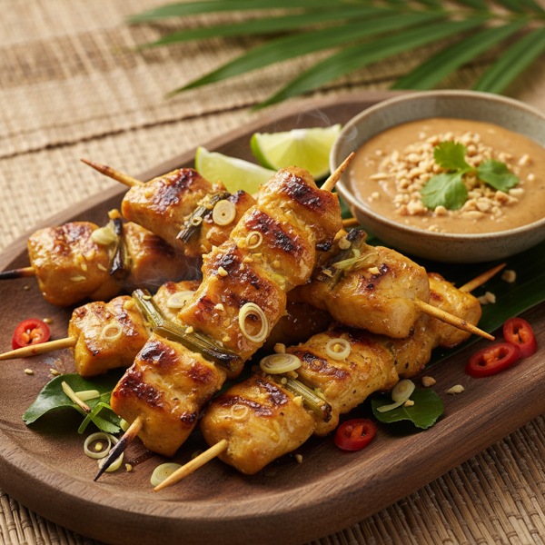 Lemongrass Infused Chicken Satay Skewers recipe