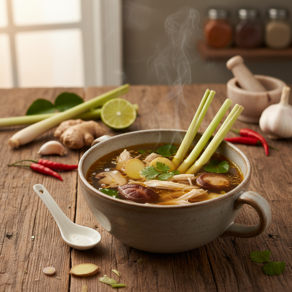 Lemongrass Infused Chicken Stock recipe