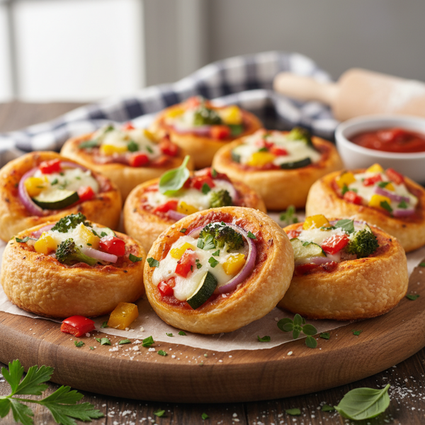 Light & Crispy Veggie Pizza Bites recipe