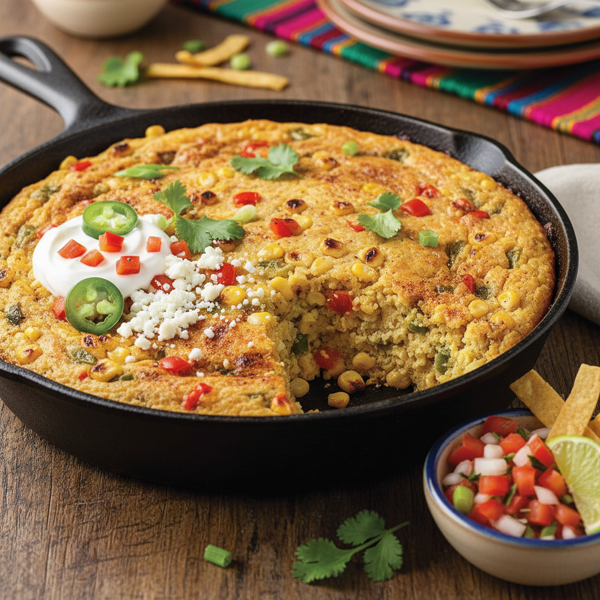 Light & Flavorful Tex-Mex Corn Spoon Bread recipe