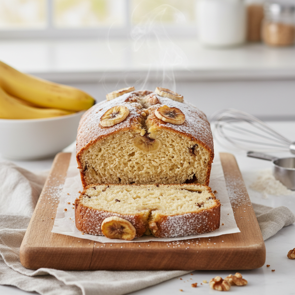 Light & Fluffy Banana Bread recipe