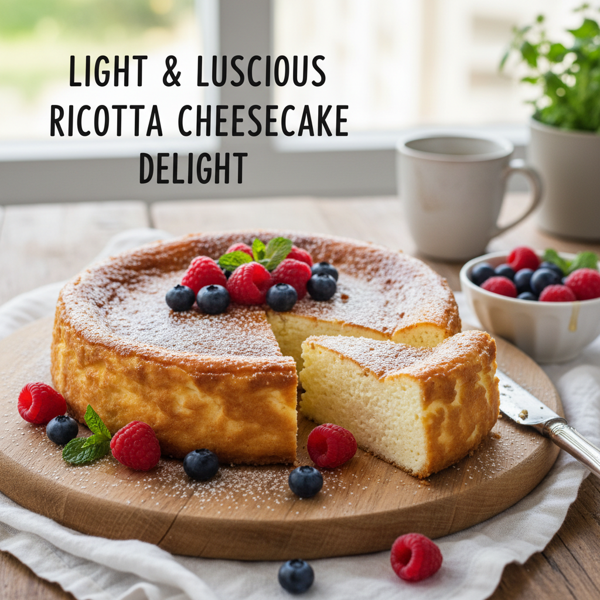 Light & Luscious Ricotta Cheesecake Delight recipe