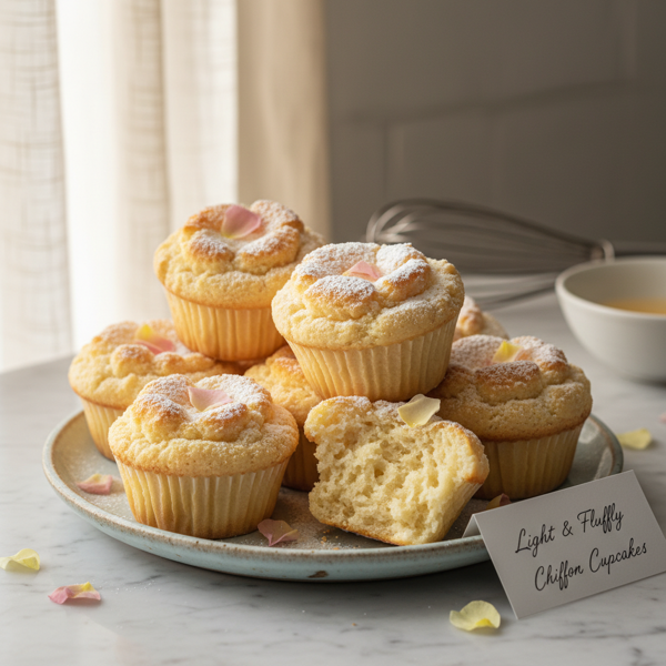 Light and Fluffy Chiffon Cupcakes recipe