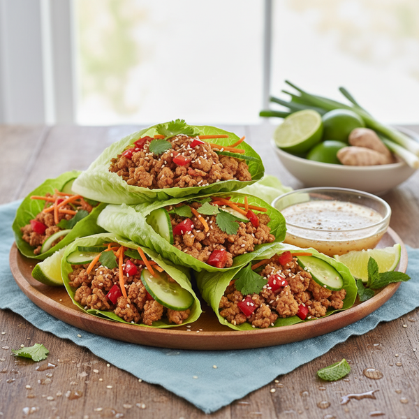 Light and Refreshing Turkey Lettuce Wraps recipe