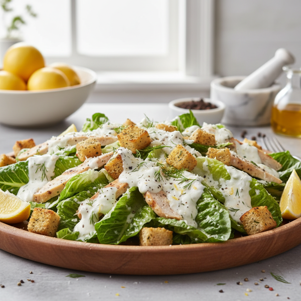Lightened-Up Caesar Salad with Yogurt Dressing recipe