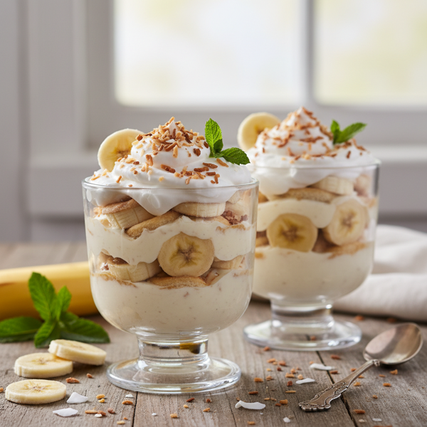 Lightened-Up Coconut Banana Pudding recipe