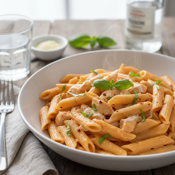 Lightened-Up Creamy Penne Vodka recipe