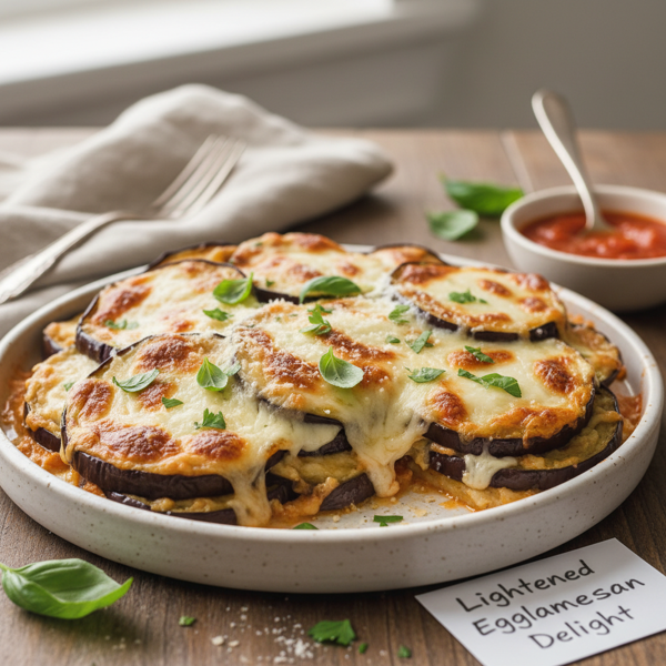 Lightened Eggplant Parmesan Delight recipe