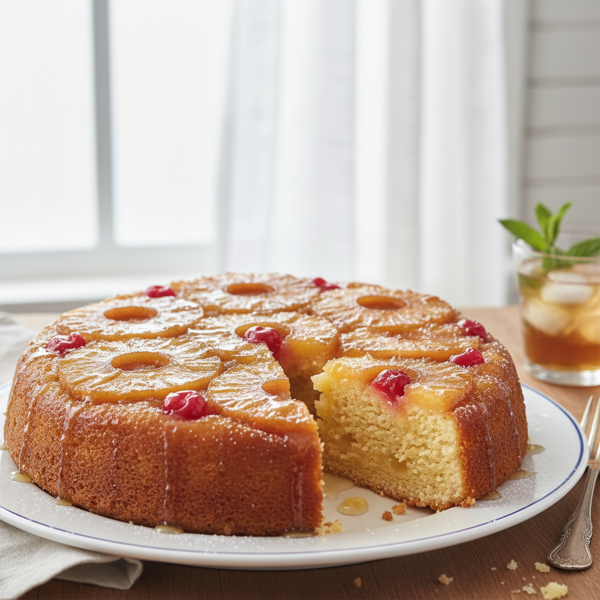 Lightened Pineapple Upside Down Cake recipe