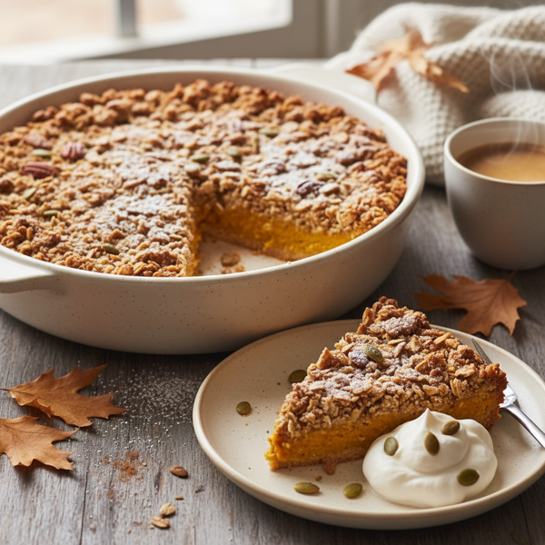 Lightened Pumpkin Pie Crumble recipe