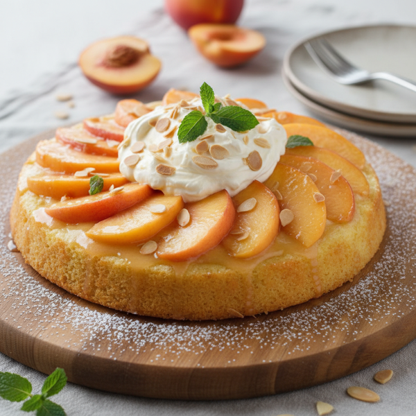 Lighter Peach Almond Delight recipe