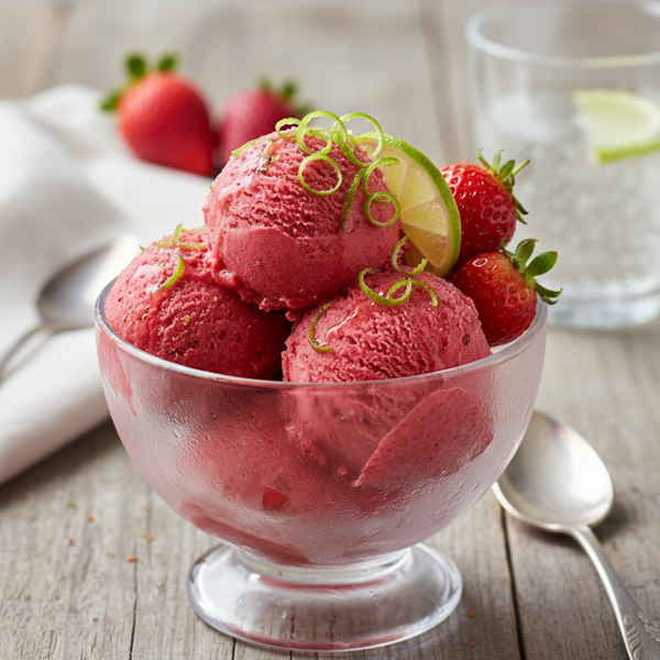 Lime-Kissed Strawberry Sorbet recipe