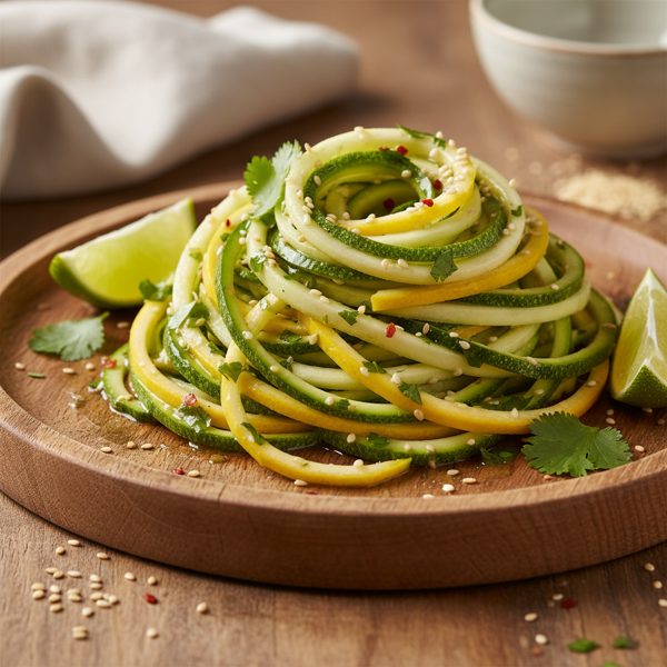 Lime-Sesame Zucchini & Squash Ribbons recipe