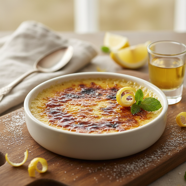 Limoncello Infused Crème Brûlée recipe