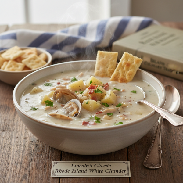 Lincoln's Classic Rhode Island White Clam Chowder recipe