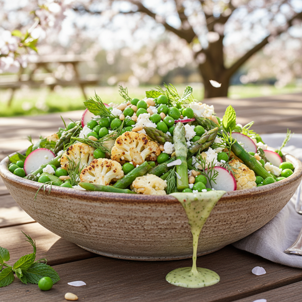 Lively Spring Pea and Cauliflower Salad recipe