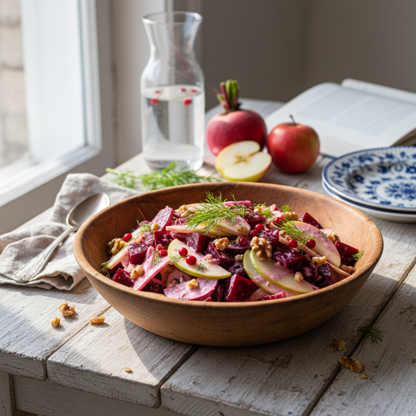 Lively Swedish Beet and Apple Salad recipe