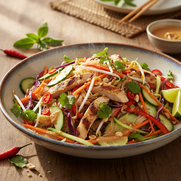 Lively Thai Chicken & Veggie Noodle Salad recipe