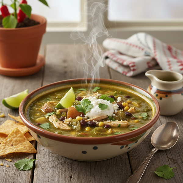 Liz's Zesty Green Chile Chicken Soup recipe