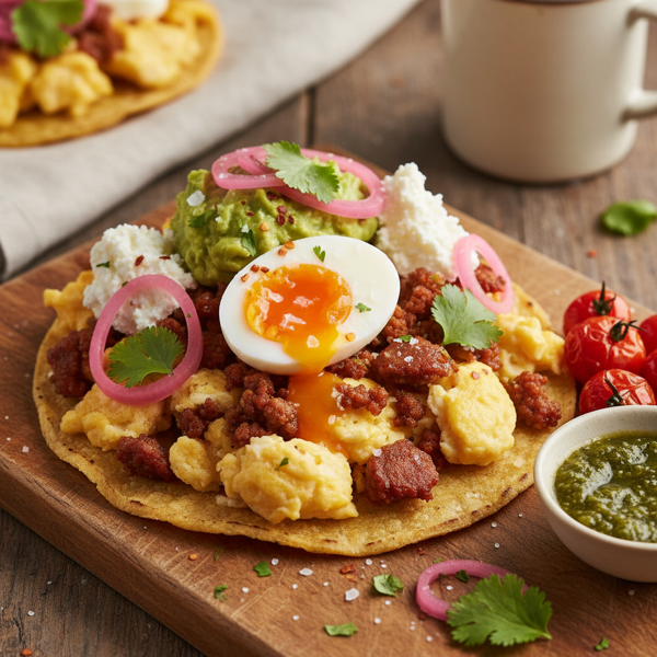 Loaded Breakfast Tostada Delight recipe