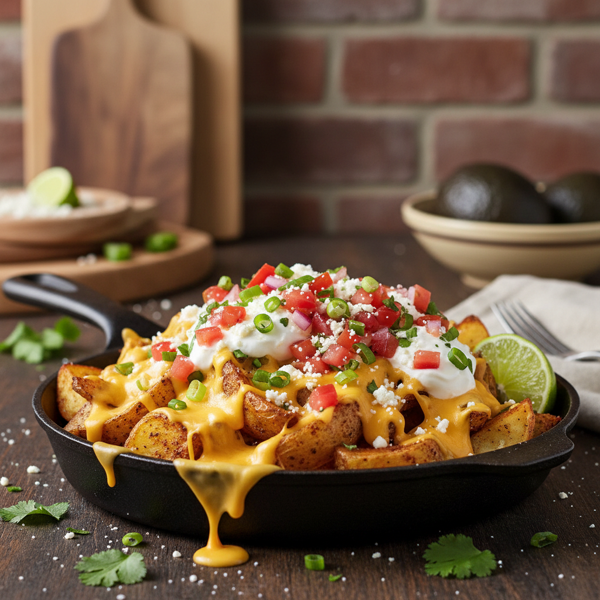 Loaded Cheesy Fiesta Potatoes recipe