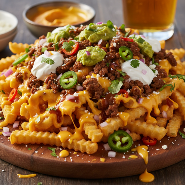Loaded Nacho Cheese Fries recipe
