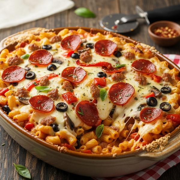 Loaded Pizza Macaroni Bake recipe