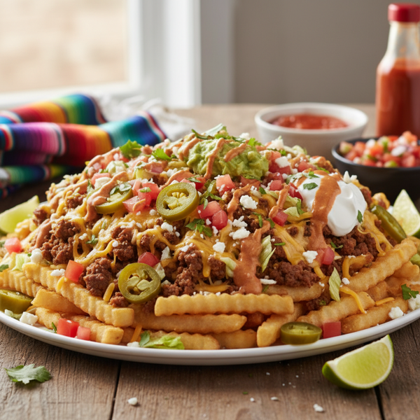 Loaded Taco Fries Fiesta recipe