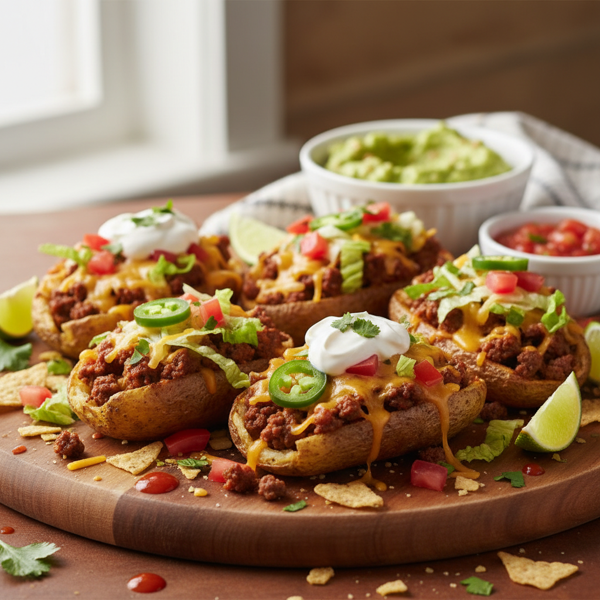 Loaded Taco Potato Skins recipe