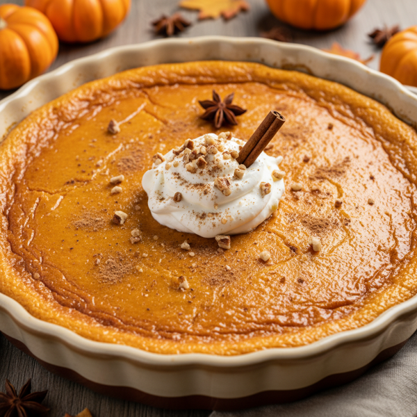 Low-Carb Creamy Pumpkin Pie Without Crust recipe