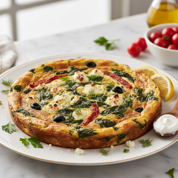 Low-Carb Greek Spinach Frittata recipe