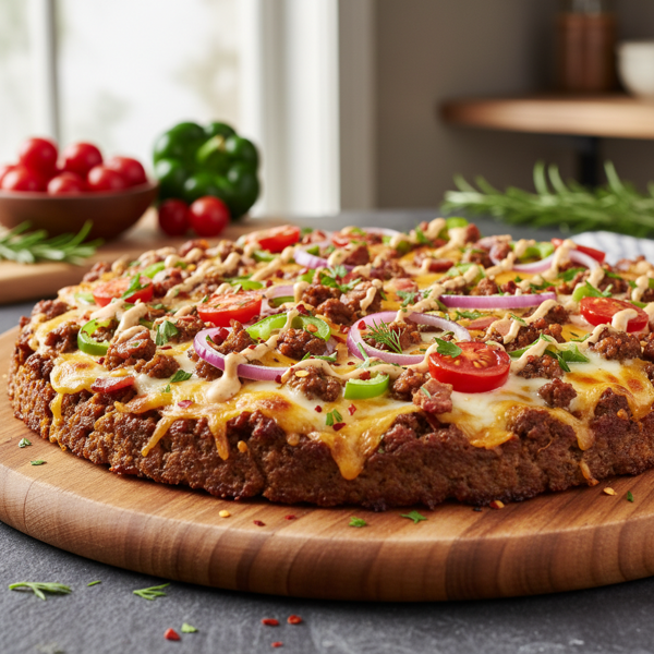 Low-Carb Hamburger Pizza Delight recipe