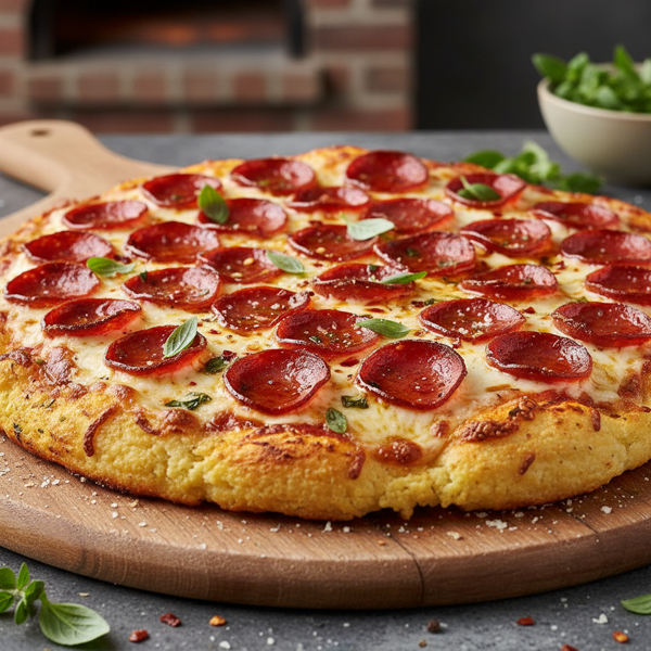 Low-Carb Pepperoni Bliss Pizza recipe